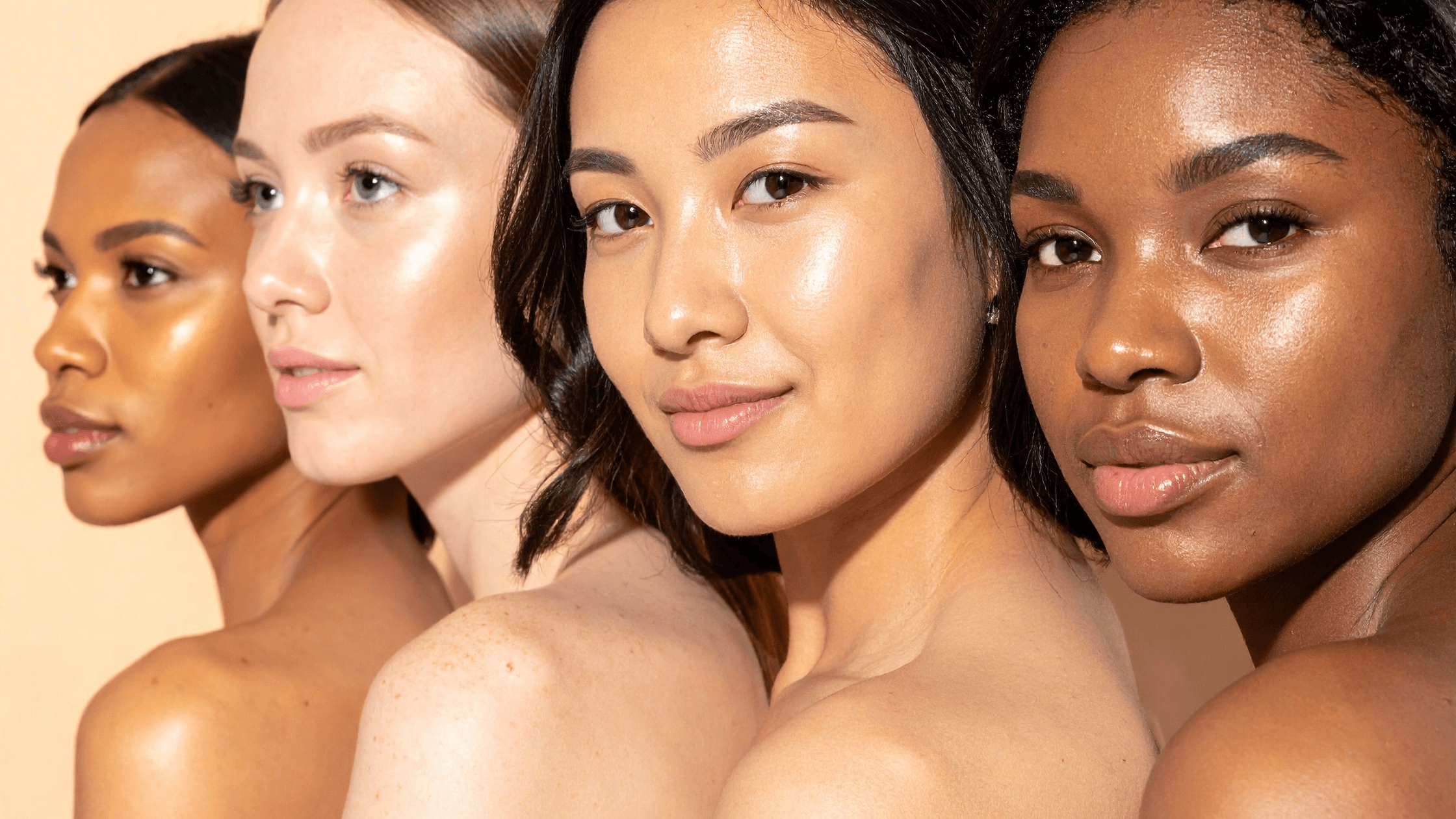 A line-up of diverse women showing healthy, glowing, and rejuvenated skin, symbolizing the effective and inclusive results achievable with BBL and HALO laser treatments.